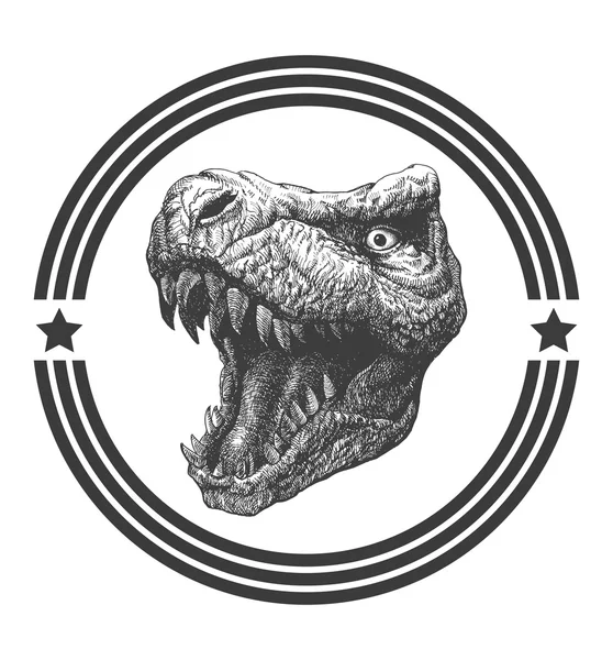 Tyrannosaure Dinosaure. Tiré à la main. Vecteur eps8 — Image vectorielle