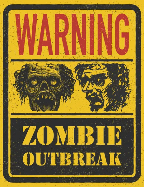 Un'epidemia di zombie. Disegnato a mano. Eps8 vettoriale — Vettoriale Stock