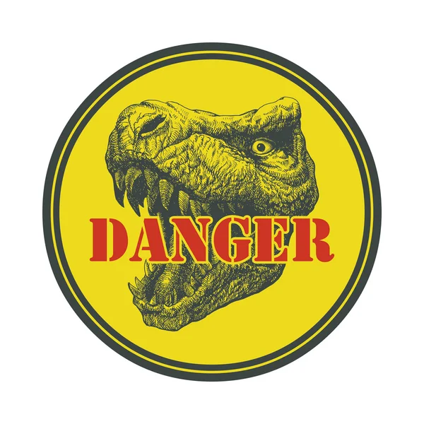 Dinozor Tyrannosaurus. elle çizilmiş. — Stok Vektör