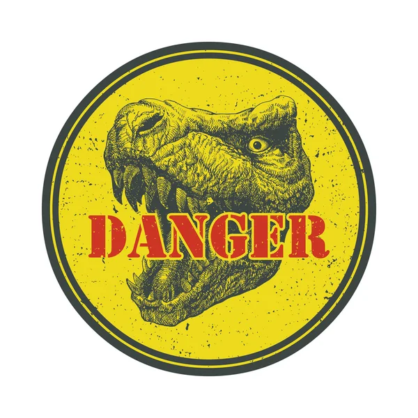 Tyrannosaure Dinosaure. Dessiné à la main . — Image vectorielle