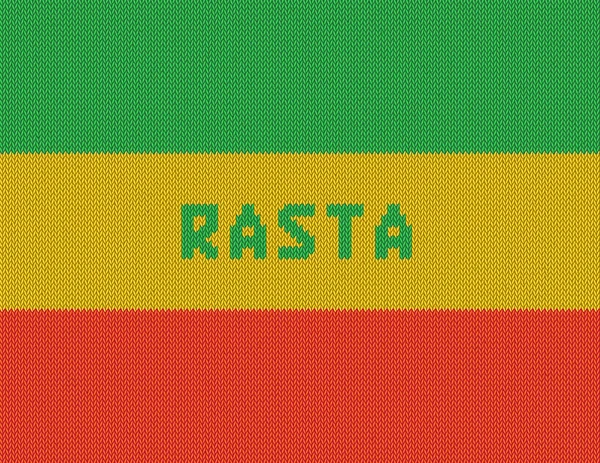 Rasta Background. Wicker rasta flag. — Stock Vector