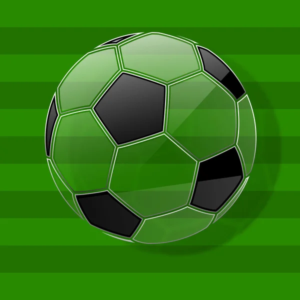 Pallone da calcio in vetro. Illustrazione vettoriale eps10 — Vettoriale Stock