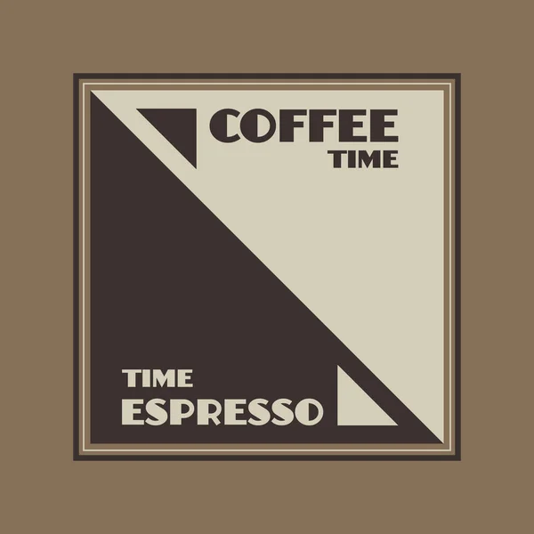 Kaffeepause Hipster Stilisiertes Plakat Vektorillustration — Stockvektor