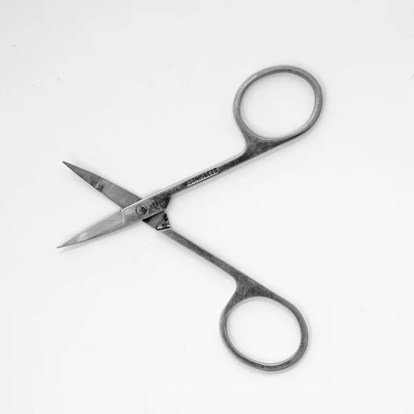 Kovové Nůžky Izolované Bílém Pozadí — Stock fotografie