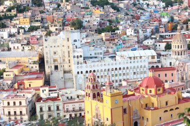 Guanajuato, Meksika 'nın renkli manzarası.