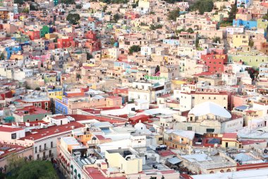 Guanajuato, Meksika 'nın renkli manzarası.