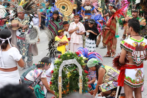 Ancien folklore de l'empire aztèque indien — Photo