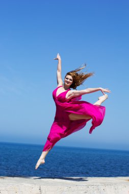 Jimnastik yaparken genç güzel kız