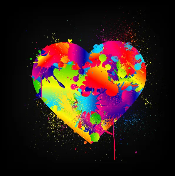 Paint splatter heart — Stock Vector © roxanabalint #19547413
