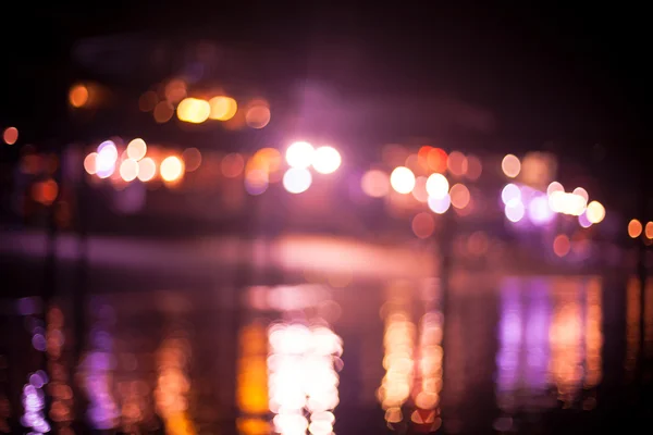 Blurred beach lights with bokeh effect