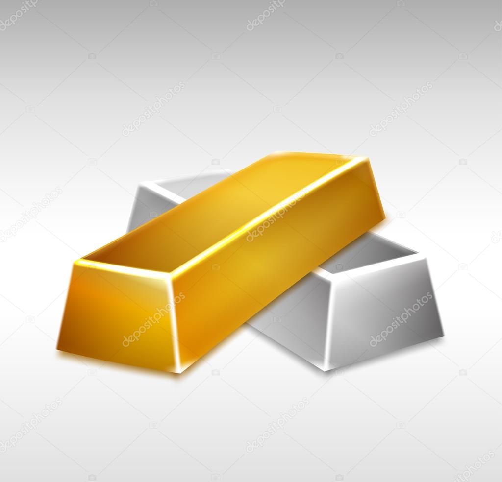 Vector de lingotes de oro amarillo imágenes de stock de arte vectorial | Depositphotos