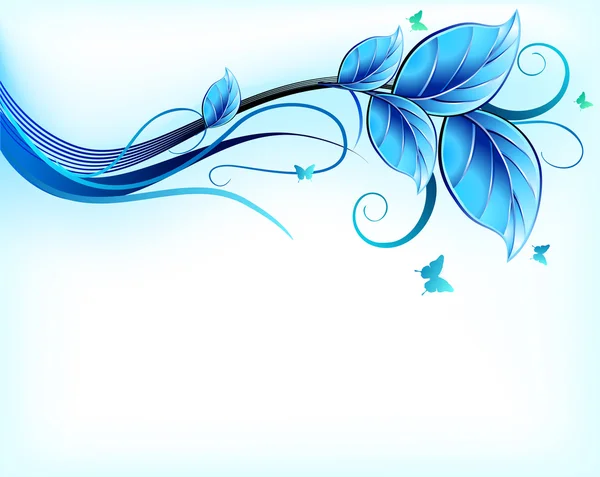 Blauer Blumiger Hintergrund Vektor Fruhling Makro Stock Photo 12540822