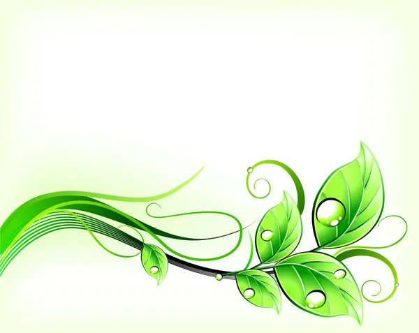 Gruner Blumiger Hintergrund Vektor Bluten Illustration Stock Photo 12792273