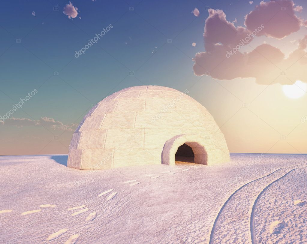 Ice house igloo Royalty Free Vector Image - VectorStock