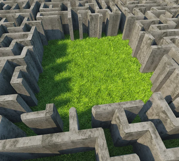 Konkreta labyrint — Stockfoto