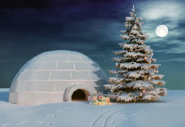 圣诞 iglo — 图库照片