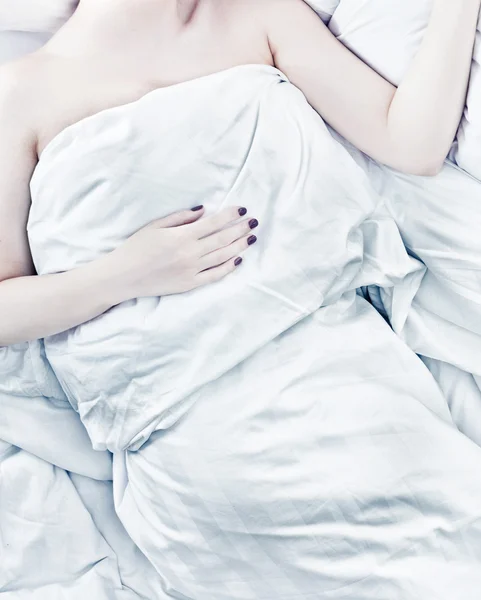 Slapende vrouw — Stockfoto