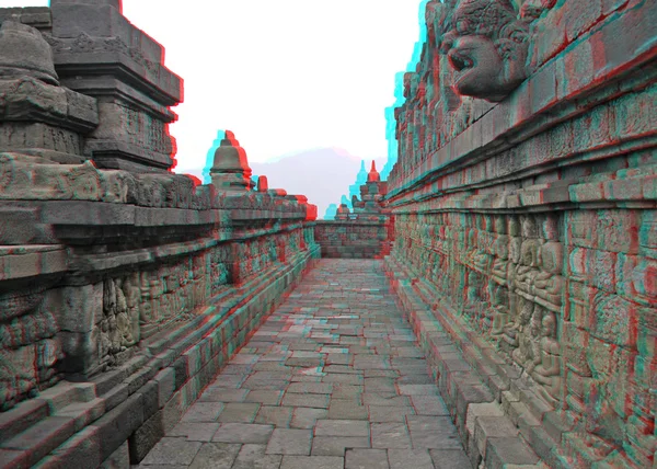 Templo Borobudur en estéreo —  Fotos de Stock