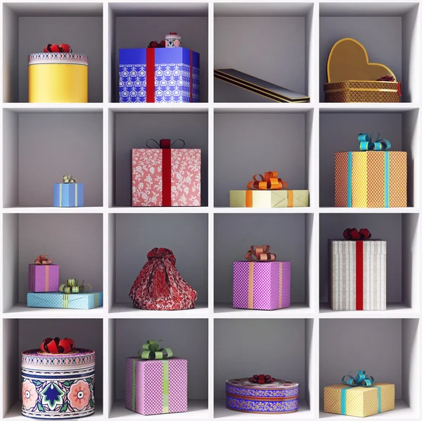 Set of gift boxes — Stock Photo, Image