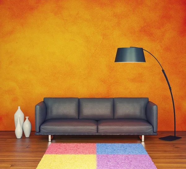 オレンジ色の壁 — ストック写真