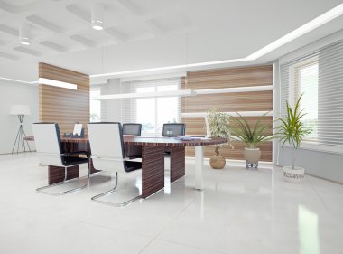 modern office interior clipart