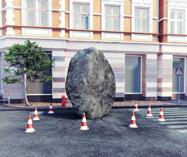 göktaşı l bir şehir cadde üzerinde