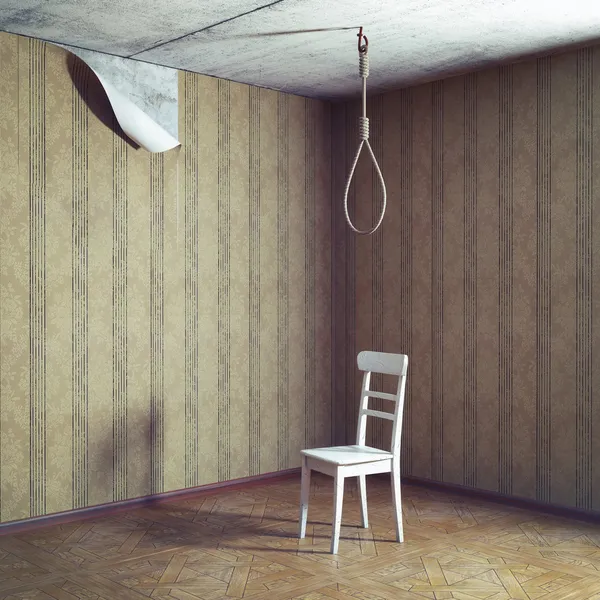 Chair and noose — Stock Photo, Image