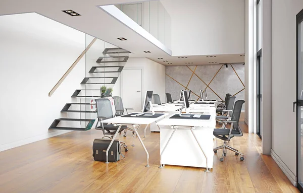 현대적 사무실 디자인 렌더링 아이디어 — 스톡 사진