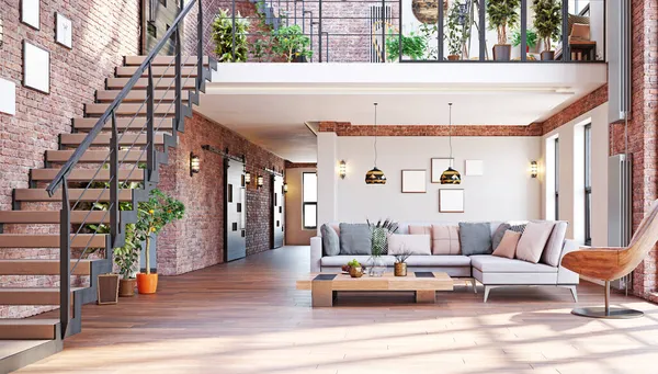 Moderne Wohnraumgestaltung Konzeptillustration — Stockfoto