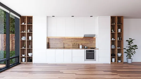 Cucina Moderna Interna Concetto Rendering — Foto Stock