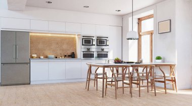 Modern mutfak iç mimarisi, 3D tasarım konsepti