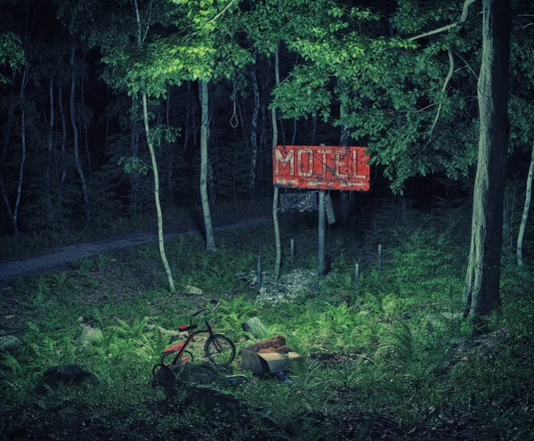 Τρομακτικό Νυχτερινό Δάσος Εικονογράφηση — Φωτογραφία Αρχείου