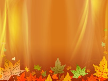 Turuncu perde ile sonbahar arka plan