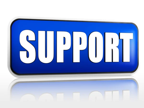 Support blue banner — Stock Photo, Image