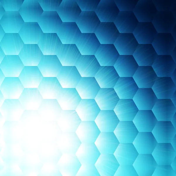 Abstract blue hexagon background — Stock Photo, Image