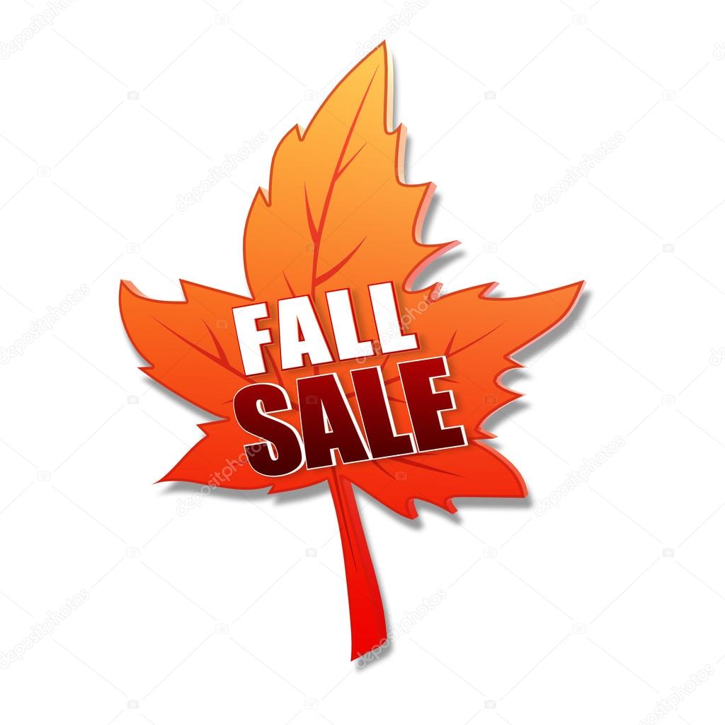 Fall sale in 3d leaf