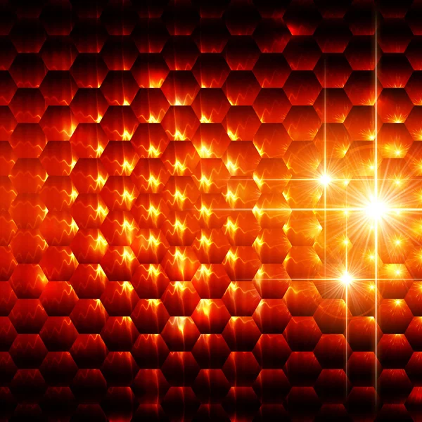 Abstrait orange hexagones fond — Photo