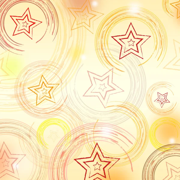 Abstract beige background with circles and stars — Zdjęcie stockowe