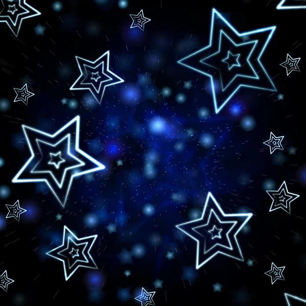 Abstract blue background with white stars — Stock Photo, Image