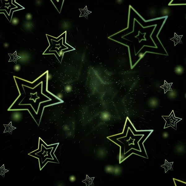 Astratto sfondo verde con stelle bianche — Foto Stock