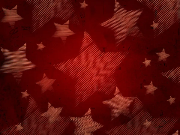 Abstrakt röd bakgrund med stjärnor — Stockfoto