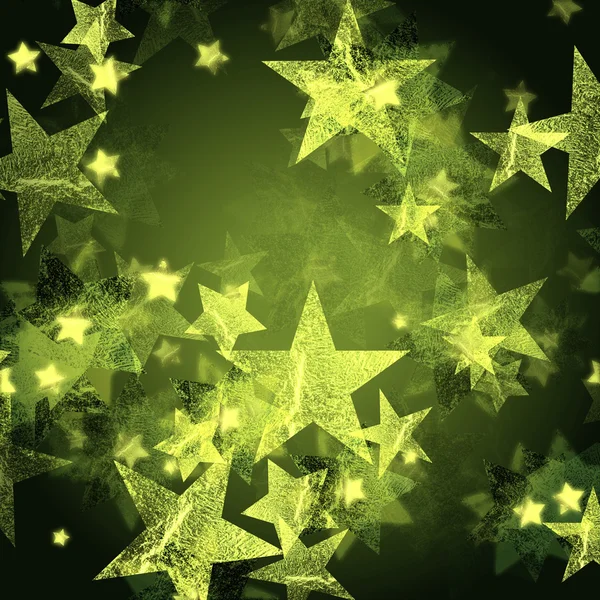 輝く緑の星 — ストック写真