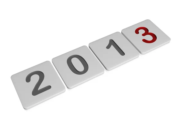 Year 2013 in white tablets — Stock Photo, Image