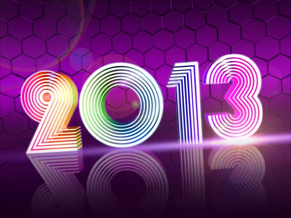 Year 2013 in colored shining figures — Stock Photo, Image