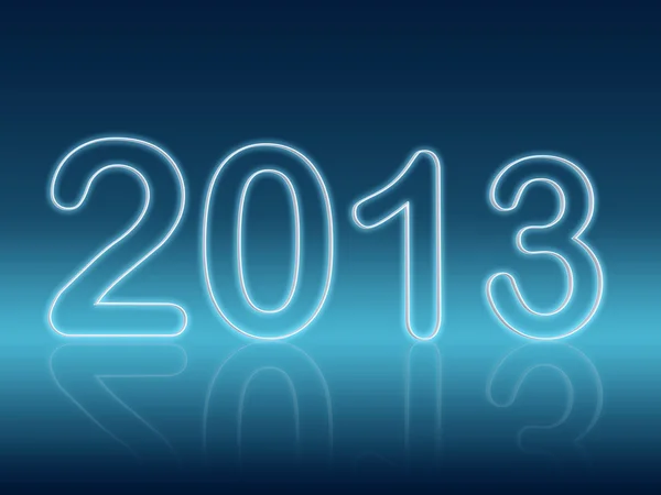 Anno 2013 in cifre blu brillante — Foto Stock