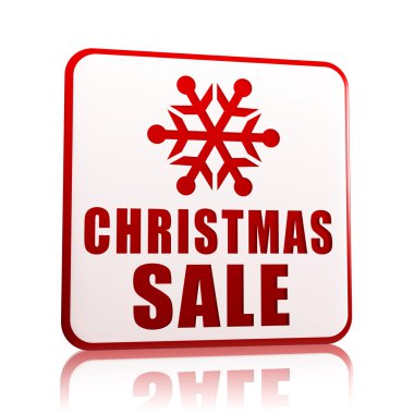 kar tanesi sembolü ile Noel Satılık beyaz başlık