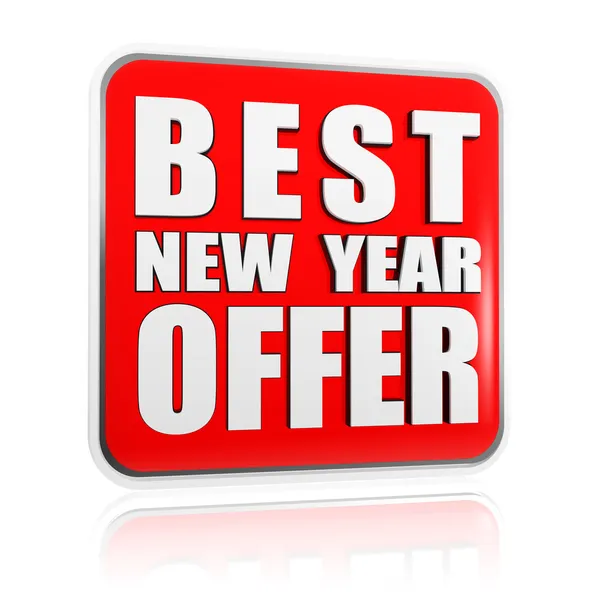 Best New Year offer red banner — Stock Photo, Image
