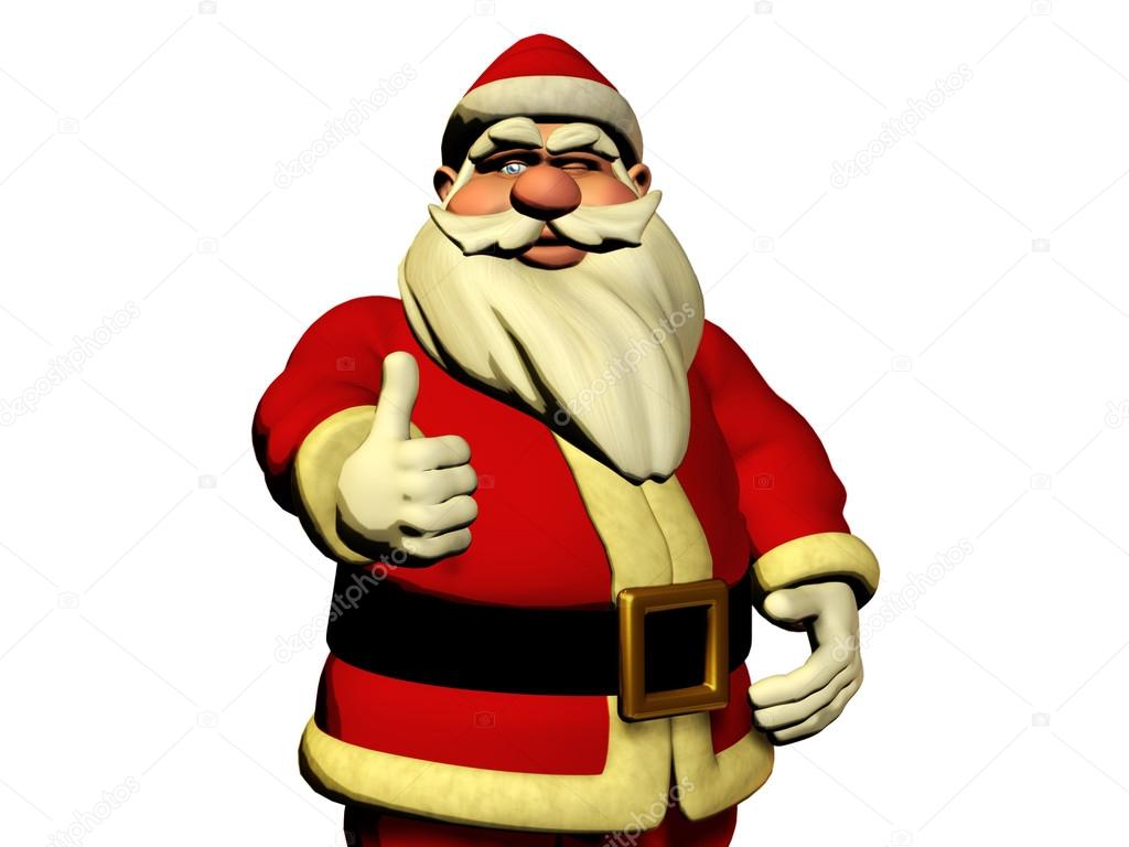 Santa Claus is wishing Good luck