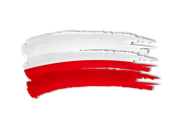 Polska flaggan ritning — Stockfoto