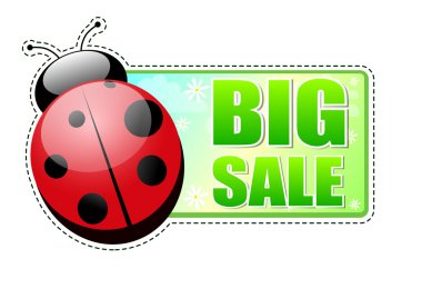 uğur böceği ile büyük satış yeşil etiket